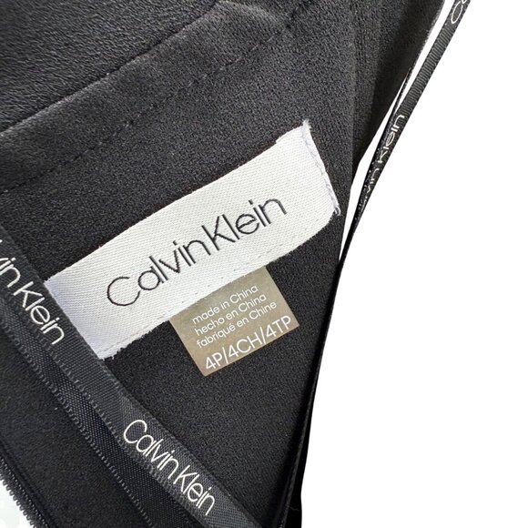 Calvin Klein Womens Black Off-Shoulder Sheath Dress 4P - Picture 4 of 10